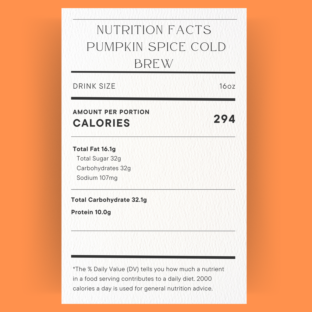Pumpkin Cold Brew